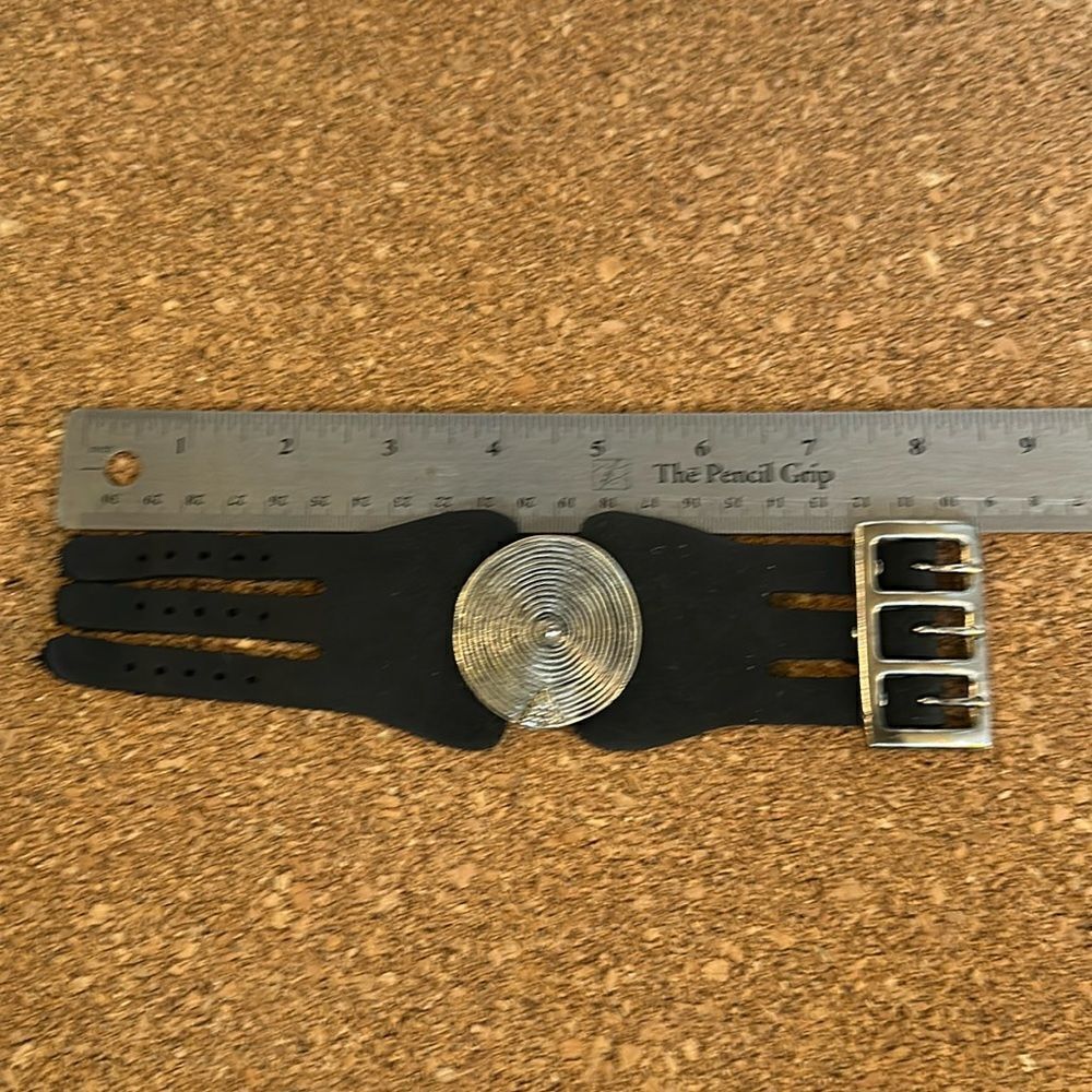 Leather handmade 3 buckle bracelet
